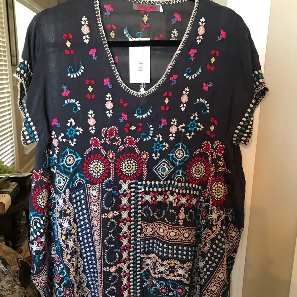 JOHNNY WAS MADHURI TUNIC MEDIUM NWT